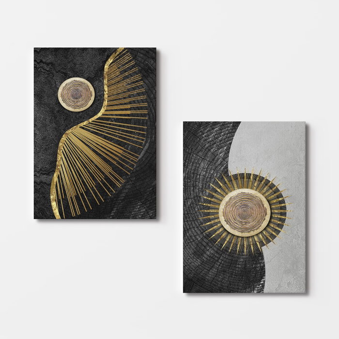 Wallity Conjunto de 2 Cuadros Decorativos sobre Lienzo 50 x 70 cm